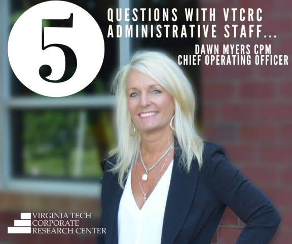 Get to know our staff: 5 questions with VTCRC Administrative Staff… Dawn Myers CPM, COO