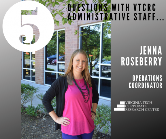 Get to know our staff: 5 questions w/ VTCRC Administrative Staff Jenna Roseberry