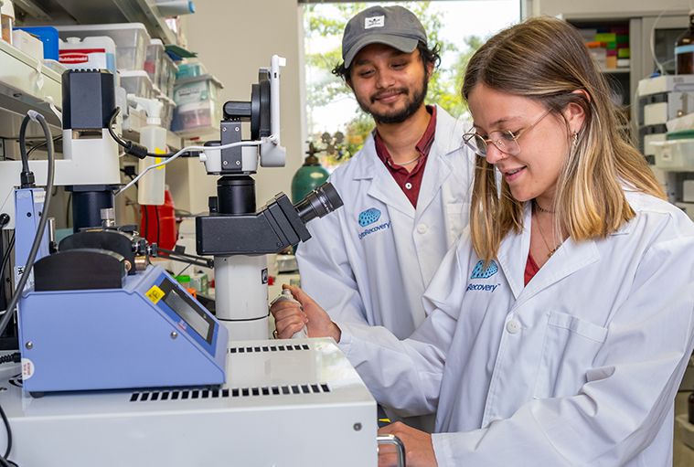 two people working in a lab